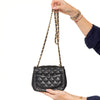 Chanel Mini Square Black Lambskin Leather Flap Bag