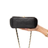 Chanel Mini Square Black Lambskin Leather Flap Bag