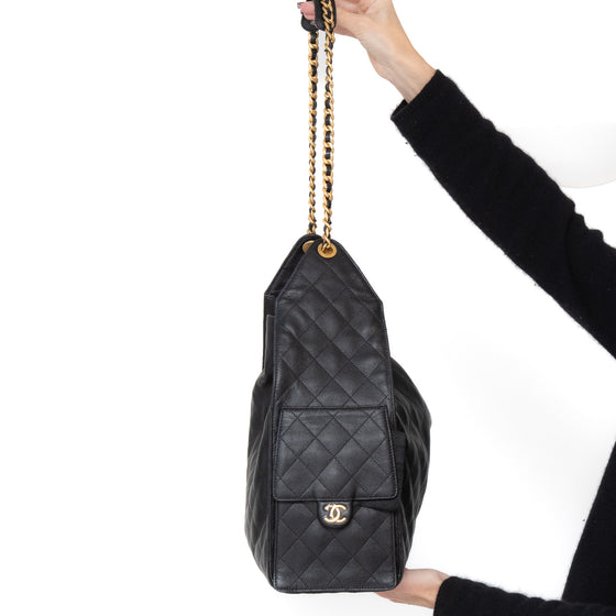 Chanel 25 Large Black Handbag
