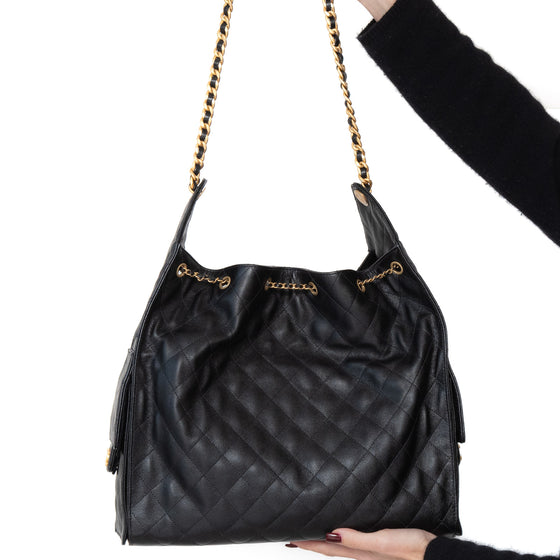 Chanel 25 Large Black Handbag