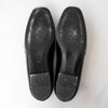 Chanel Black Leather Logo Loafers