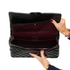 Chanel Maxi Black Lambskin Leather Classic Double Flap Bag