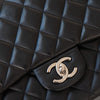 Chanel Maxi Black Lambskin Leather Classic Double Flap Bag