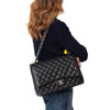 Chanel Maxi Black Lambskin Leather Classic Double Flap Bag