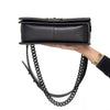 Chanel So Black Leather Old Medium Boy Bag