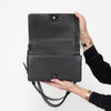 Chanel So Black Leather Old Medium Boy Bag