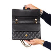 Chanel Black Caviar Leather  Medium Classic Double Flap Bag