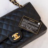 Chanel Black Caviar Leather  Medium Classic Double Flap Bag
