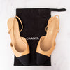 Chanel Beige Goatskin Leather Slingback Flats