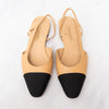Chanel Beige Goatskin Leather Slingback Flats