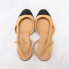 Chanel Beige Goatskin Leather Slingback Flats