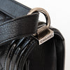 Chanel Classic Black Leather And Patent Trim Medium Boy Bag