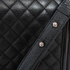 Chanel Classic Black Leather And Patent Trim Medium Boy Bag