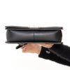 Chanel Classic Black Leather And Patent Trim Medium Boy Bag