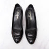 Chanel Black Leather Pumps Patent Toe