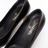 Chanel Black Leather Pumps Patent Toe