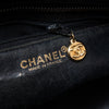 Chanel Vintage Black Quilted Patent Leather  Medallion Tote Bag