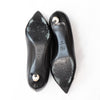 Chanel Black Leather And Grosgrain Cap Toe Pearl Embellished Court Pumps