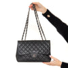 Chanel Black Jumbo Classic Single Flap Bag Caviar Leather