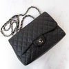 Chanel Black Jumbo Classic Single Flap Bag Caviar Leather