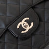 Chanel Black Jumbo Classic Single Flap Bag Caviar Leather