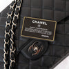 Chanel Black Jumbo Classic Single Flap Bag Caviar Leather