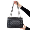 Chanel Black Jumbo Classic Single Flap Bag Caviar Leather