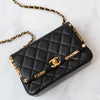 Chanel Paris Monaco Black Leather Seasonal Flap Bag
