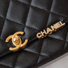 Chanel Paris Monaco Black Leather Seasonal Flap Bag