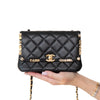 Chanel Paris Monaco Black Leather Seasonal Flap Bag