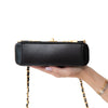 Chanel Paris Monaco Black Leather Seasonal Flap Bag