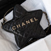 Chanel Black Leather Limited Edition Star Handbag