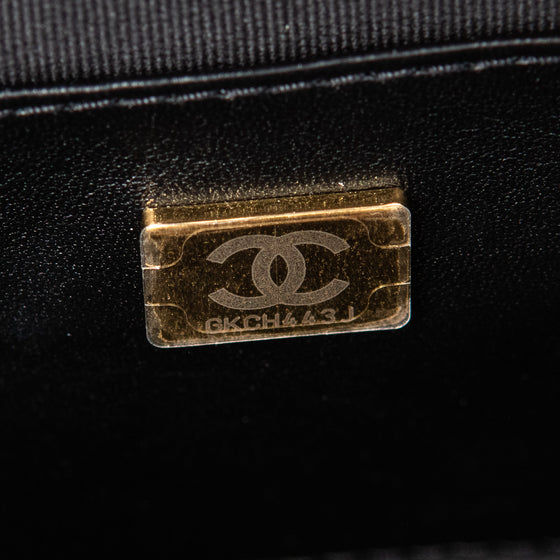 Chanel Black Leather Limited Edition Star Handbag