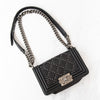 Chanel Boy Small Black Studded Leather Bag