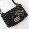 Chanel Boy Small Black Studded Leather Bag