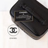 Chanel Vintage Black CC Caviar Leather Top Handle Vanity Case