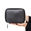 Chanel Vintage Black CC Caviar Leather Top Handle Vanity Case