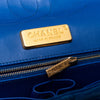 Chanel Blue Python Jumbo Classic  Double Flap Bag