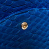Chanel Blue Python Jumbo Classic  Double Flap Bag