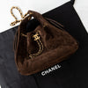 Chanel 25 Small Brown Suede Hobo Bag