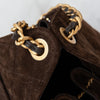 Chanel 25 Small Brown Suede Hobo Bag