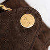 Chanel 25 Small Brown Suede Hobo Bag