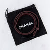 Chanel Burgundy Leather Logo Buckle Belt