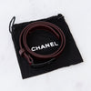 Chanel Burgundy Leather Logo Buckle Belt