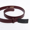 Chanel Burgundy Leather Logo Buckle Belt