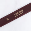 Chanel Burgundy Leather Logo Buckle Belt