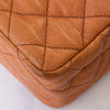 Chanel Quilted Large Two Tone Flap Bag in Orange Brown  Caviar Leather