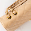 Chanel Beige Caviar Leather Jumbo Classic Single Flap Bag