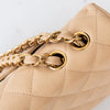 Chanel Beige Caviar Leather Jumbo Classic Single Flap Bag