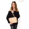 Chanel Beige Caviar Leather Jumbo Classic Single Flap Bag